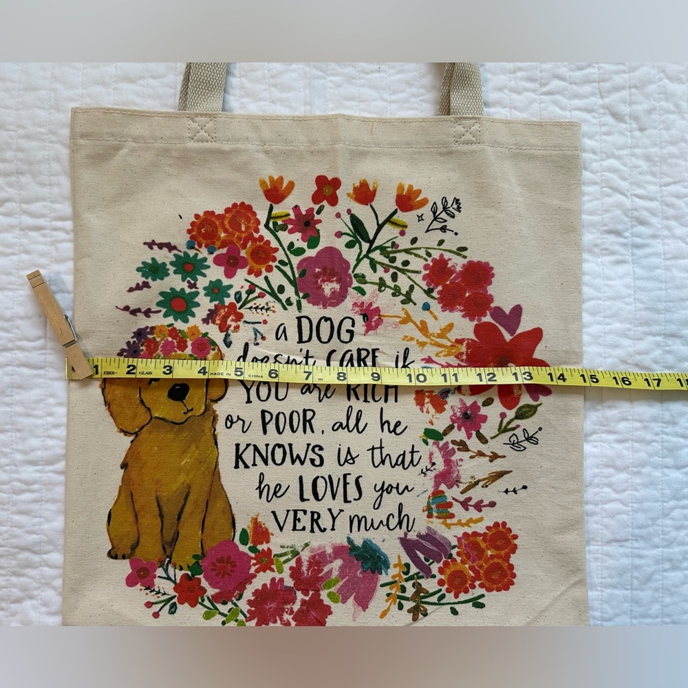 NATURAL LIFE ‘Dog Doesn’t Care’ Canvas Tote - Picture 6 of 8